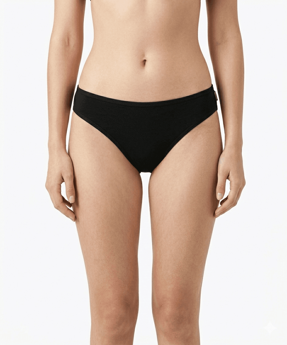 Vorte Premium Penye Kadın Külot Siyah - 4