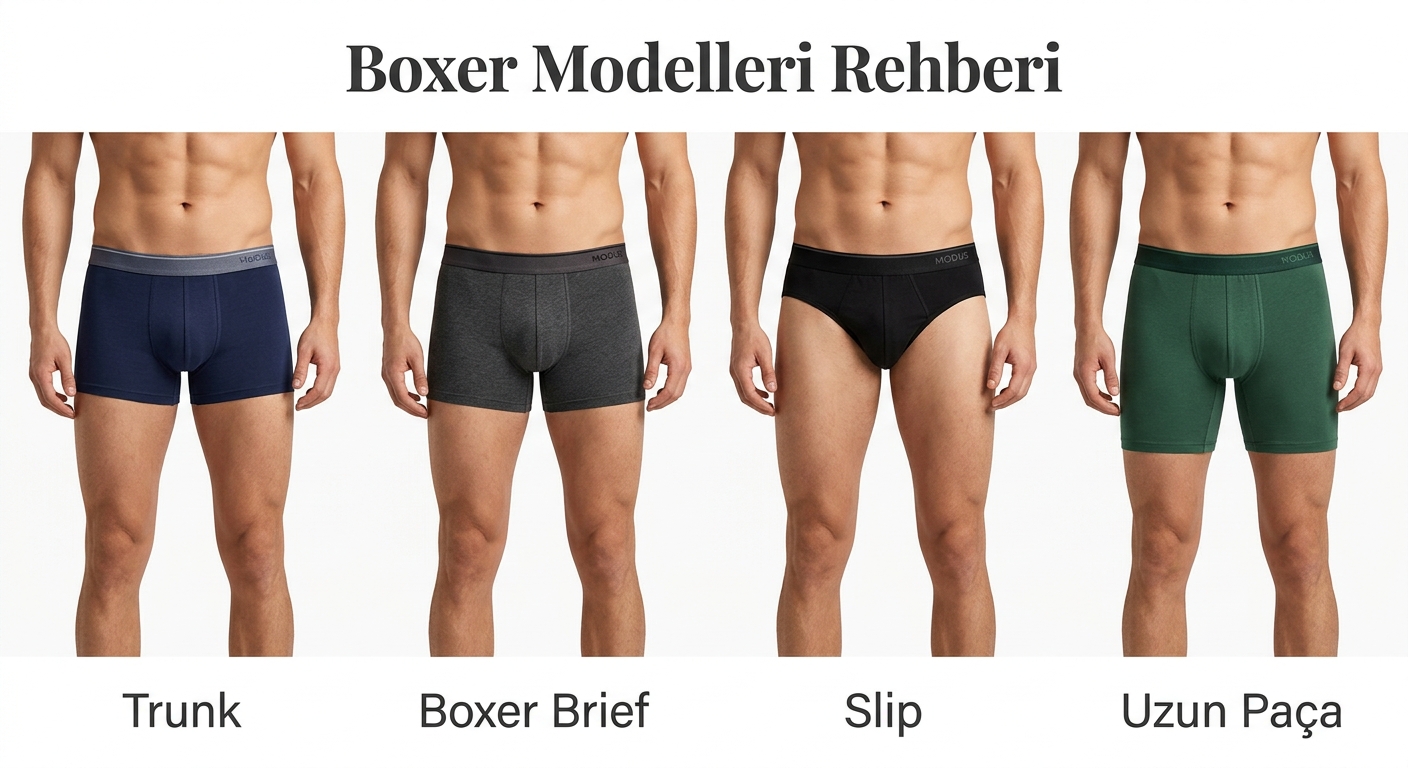 Erkek Boxer Modelleri: Trunk, Slip, Uzun Paça — Hangisi Size Uygun?